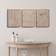 qmmp Modern Mountain And Sun Sculptures - Set of - MDF - Oak Wall Decor 40.2x16.5" 3pcs