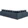 Wade Logan Bernathe Dark Blue Sofa 125" 4pcs 6 Seater