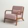 Sand & Stable Hertford Upholstered Pink Linen Blend Armchair 29"