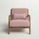 Sand & Stable Hertford Upholstered Pink Linen Blend Armchair 29"