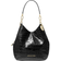 Michael Kors Lillie Large Crocodile Embossed Leather Shoulder Bag - Black