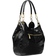 Michael Kors Lillie Large Crocodile Embossed Leather Shoulder Bag - Black