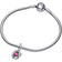 Pandora October Eternity Circle Dangle Charm - Silver/Pink/Transparent