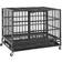 Costway Dog Cage Foldable with Double Door and Wheels M 65x77cm