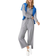 Shein GLOWMODE Cloudknit Relaxed Jumpsuit with Adjustable Drawstring Waist, Wide Leg, Collar and Side Pockets, Casual Everyday