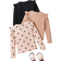 Shein The Cheapest Young Girl Buy 1 Get 2Free,3pcs Set Young Girl Solid Color & Polka Dot Print Crew Neck Cap Sleeve Leopard Print T-Shirt Top Set,Back To School Clothes,Sport Style,Street Style,Sister And Me Matching,For Christmas,Great For Casual & Daily Wear & School Daily In Autumn & Winter