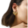 Orelia Statement Woven Heart Stud Earrings - Gold