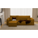 GrekPol Paris Poso Mustard Yellow Sofa 244cm