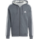 adidas Essentials Fleece 3-Stripes Full-Zip Hoodie - Dark Grey Heather