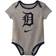 Nike Baby Boys And Girls Detroit Tigers Authentic Collecn ThreePack Bodysuit Set