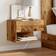 vidaXL 856820 Antique Wood Bedside Table 29.5x46cm