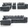 Furnishings For Less UK Monaco Chenille Fabric Grey Sofa 265cm 5 Seater