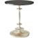 Global Views Fluted Silver/Black Small Table 20"