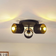 Lindby Vasilia Black/Gold Ceiling Flush Light