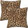 Tebjh Leopard Pillow 18 x 18 in Couch Pillow Case Sets of 2 Cushion Cover Black, Yellow (45.7x45.7cm)