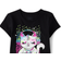 The Children's Place Girl's Level Up Cat Graphic Tee - Black