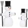 Novoform Snowman with Broom Large White/Black Julepynt 9cm