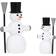 Novoform Snowman with Broom Large White/Black Julpynt 9cm