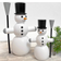 Novoform Snowman with Broom Large White/Black Julepynt 9cm