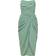 PrettyLittleThing Chiffon Corset Bandeau Draped Midi Dress - Sage Green