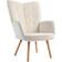 Homcom Modern Accent Cream White Armchair 101cm