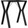 vidaXL 357929 Black Pied de table 73cm