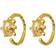 Maanesten Ladybird Earrings - Gold/Brown