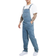 boohooMAN Relaxed Fit Dungarees With Zip Hem - Grey