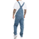 boohooMAN Relaxed Fit Dungarees With Zip Hem - Grey