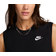 Nike Women's Sportswear Club Sleeveless Cropped Top - Black/White