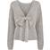 Pieces Allison Ls Bow Reversible Knit Pullover - Dove