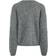 Pieces Allison Ls Bow Reversible Knit Pullover - Medium Grey Melange