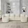 Simplie Fun 001F9AED Modular Beige Sofa 117"
