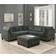 Simple Relax Chenille Modular Gray Sofa 104" 6 5 Seater