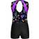 vastwit Girl's Gymnastics Ballet Dance Unitrad with Shorts Athletic Sports Tracksuit - Purple/Black