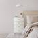 Relaxdays Storage Cabinet Liiving Room White/Gold Commode 48x86cm