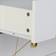 Relaxdays Storage Cabinet Liiving Room White/Gold Commode 48x86cm