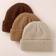 Shein 3pcs Pack Unisex Kids Knit Solid Color Warm Beanie Hats - Multicolor