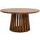 Indian Hub Slatted Round Warm Walnut Coffee Table 80cm