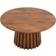 Indian Hub Slatted Round Warm Walnut Coffee Table 80cm