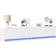 vidaXL Wall-Mounted White TV-bänk 180x38cm