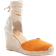 River Island Suede Wedge Espadrille Sandals - Orange