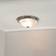 ValueLights ValueLights Mossley Clear Ribbed Glass 15 x 38.5 x 38.5 cm Ceiling Flush Light