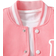 Shein Young Girls Letter Print Cropped Baseball Jacket And Ruched Skirt Set