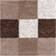 THE RUGS Myshaggy Brown, White 120x120cm