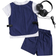 Shein Boys' Cool Workwear Vest And Shorts Set, Spring And Summer Daily Wear