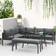 OutSunny 8-Seater Aluminium Garden Sofa Furniture with Cushions - One Size Patio Dining Set