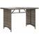vidaXL Havebord Med Glastop 110x68x70 cm Polyrattan Grå