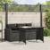 vidaXL Garden with Cushions Black Poly Rattan Patio Dining Set