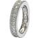 Suzy Levian Princess Cut Eternity Band Ring - Silver/Transparent